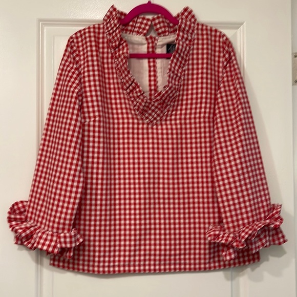 Elizabeth Wilson Tops - NWT Red Gingham Elizabeth Wilson top